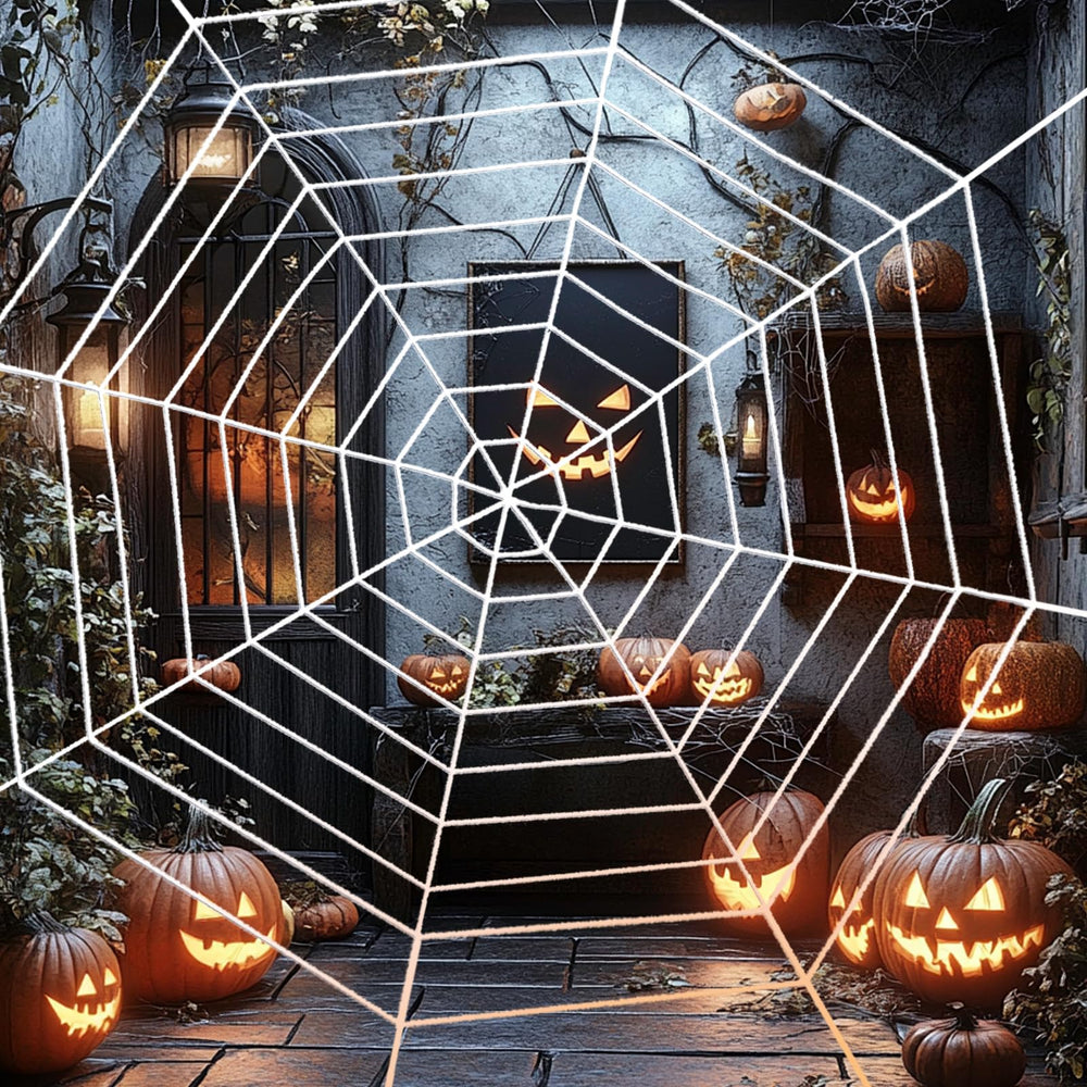 Jremreo spider web displayed at a Halloween party