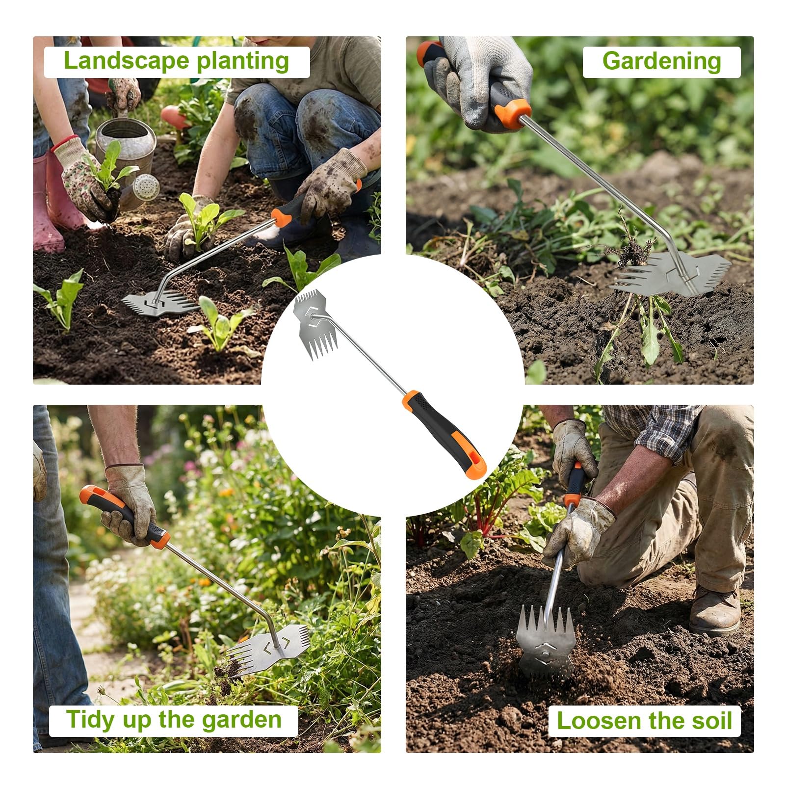JRKJQBV Weed Puller Tool showing various angles and features
