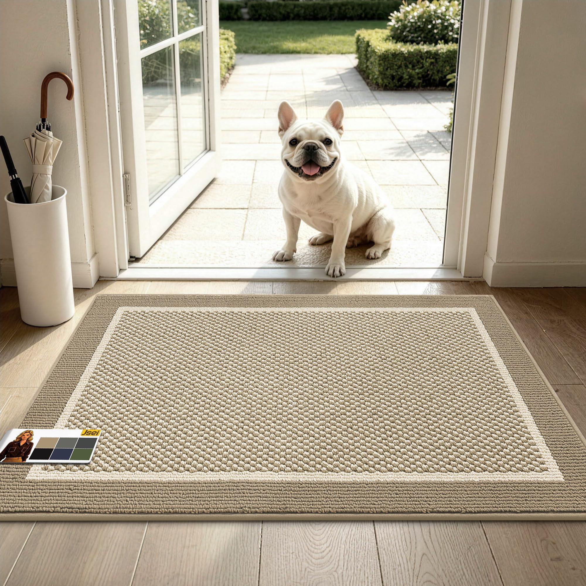 JSEI Dirt Trapper Door Mat 24"x36" beige front view