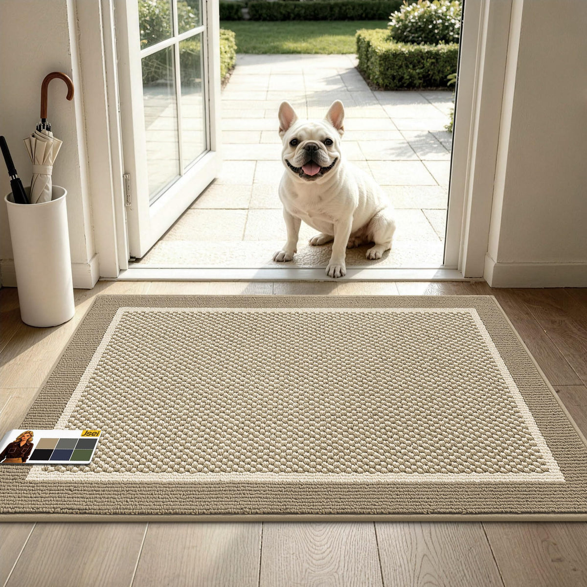 JSEI Dirt Trapper Door Mat 24"x36" beige front view