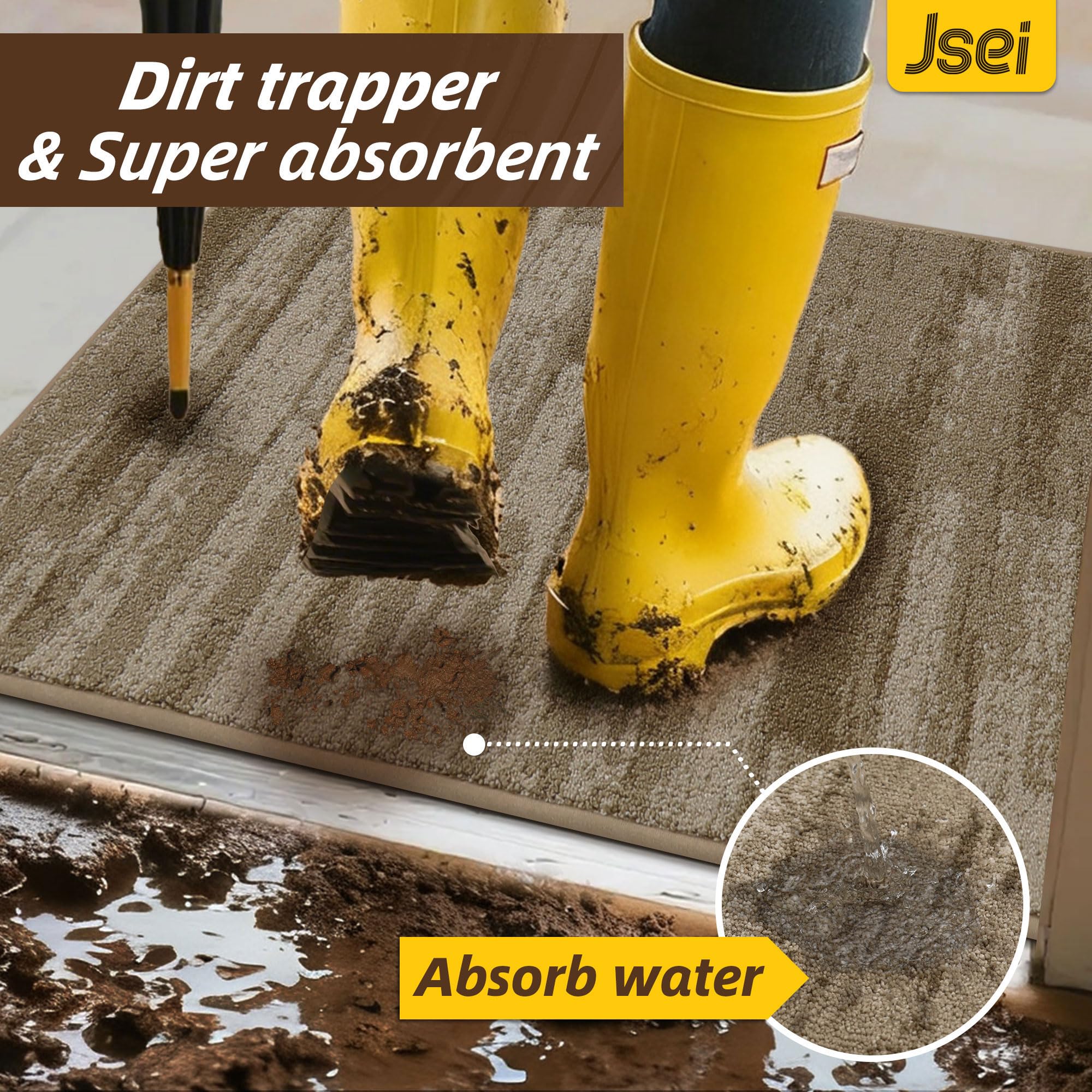 JSEI Dirt Trapper Door Mat close-up of texture