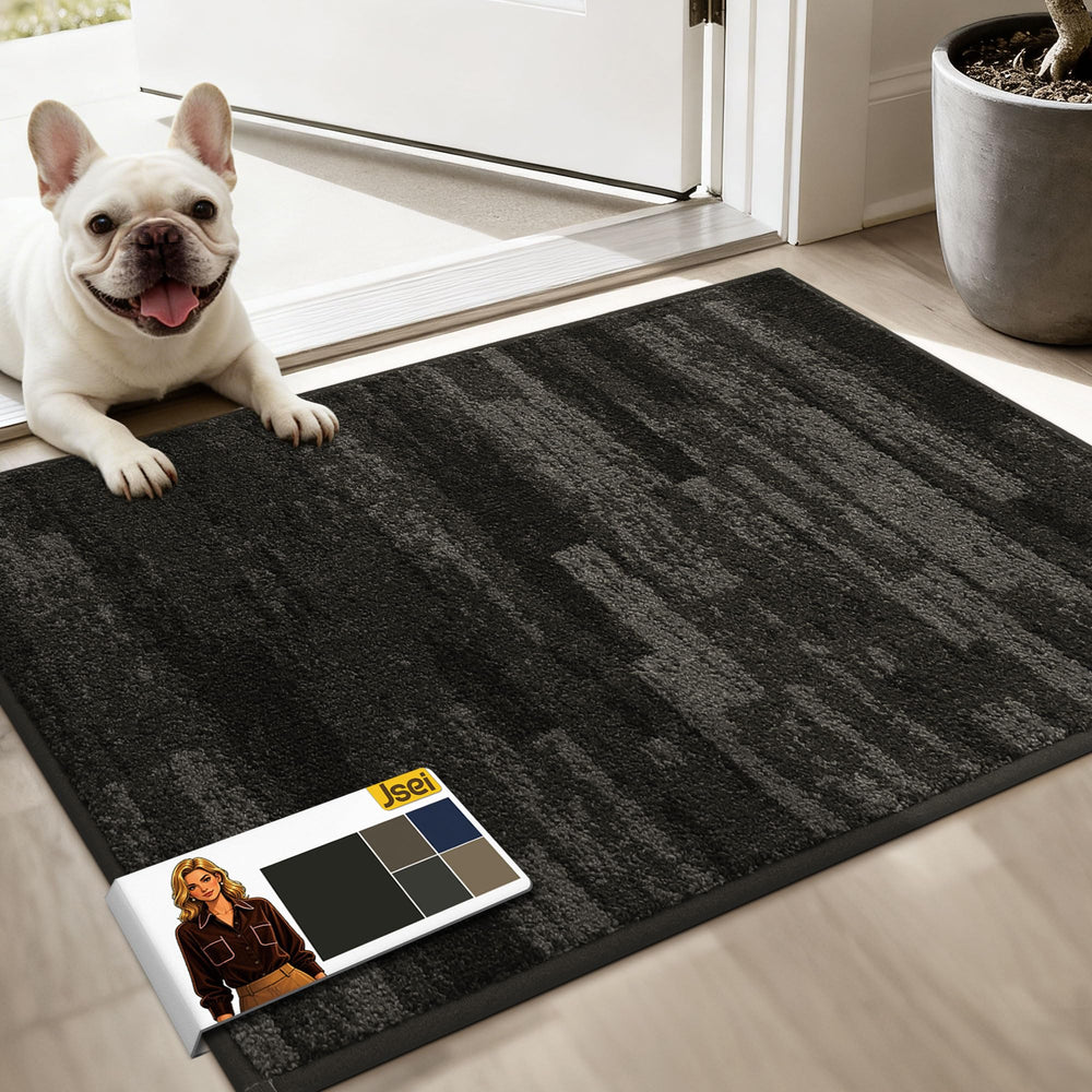 JSEI Dirt Trapper Door Mat dark gray front view