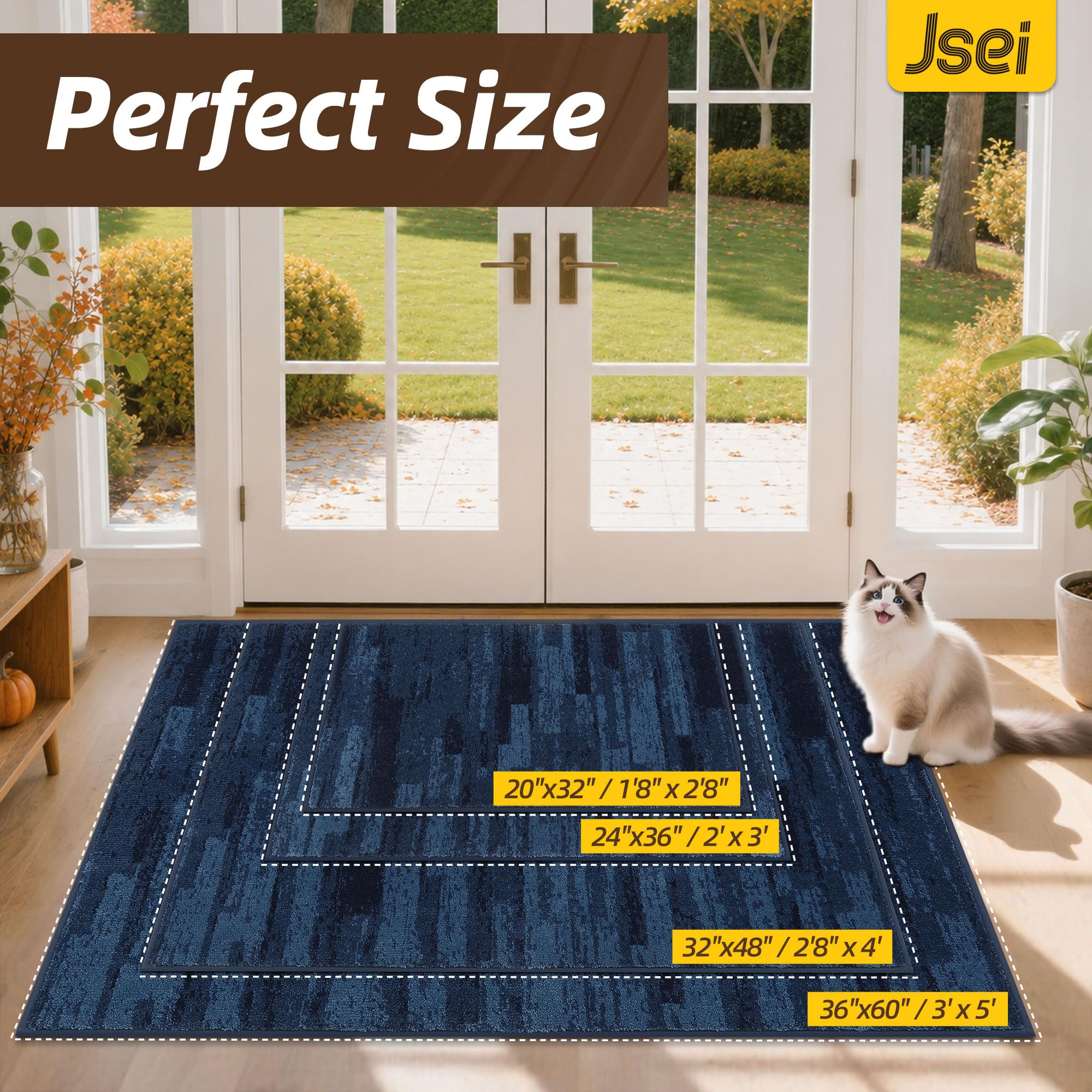 JSEI Dirt Trapper Door Mat in outdoor setting