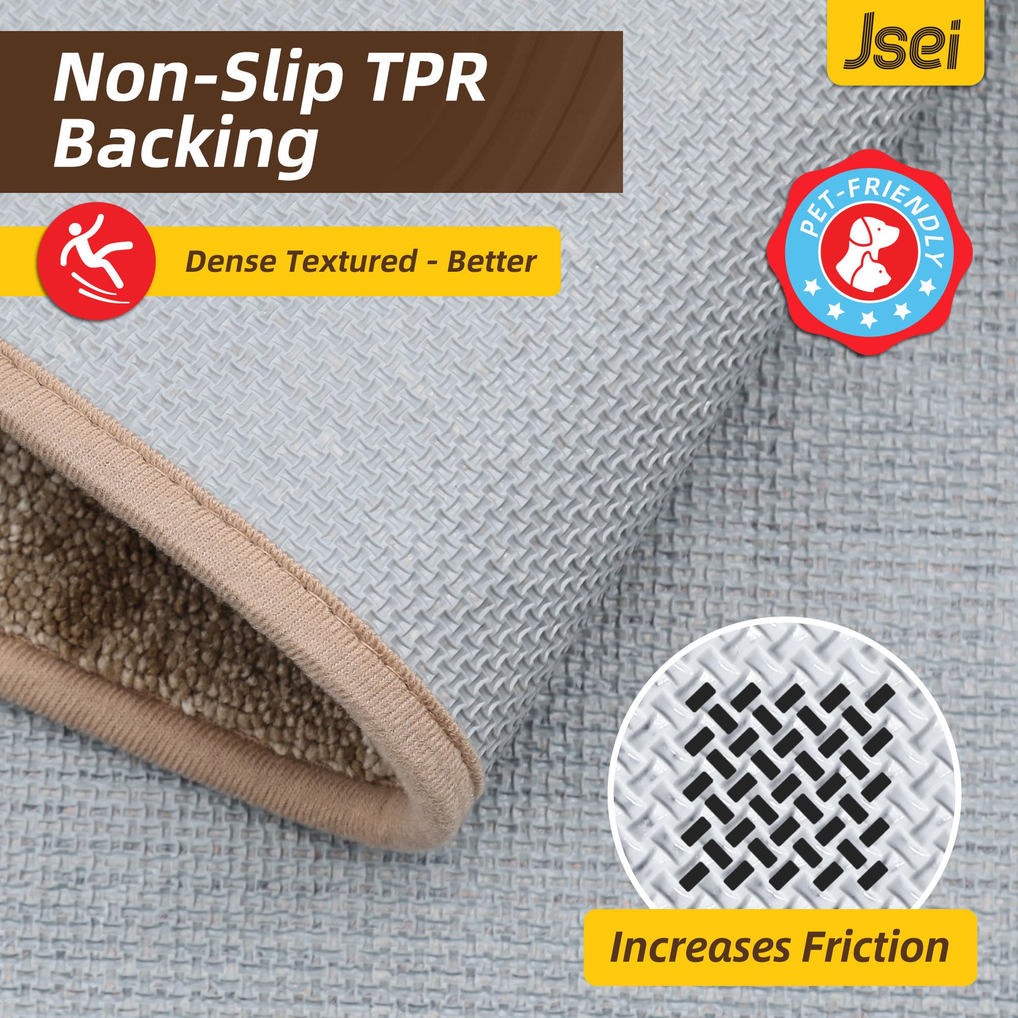 JSEI Dirt Trapper Door Mat showcasing non-slip backing