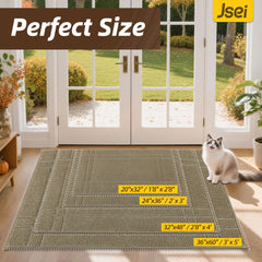 JSEI Door Mat 24x36 beige close-up of the texture