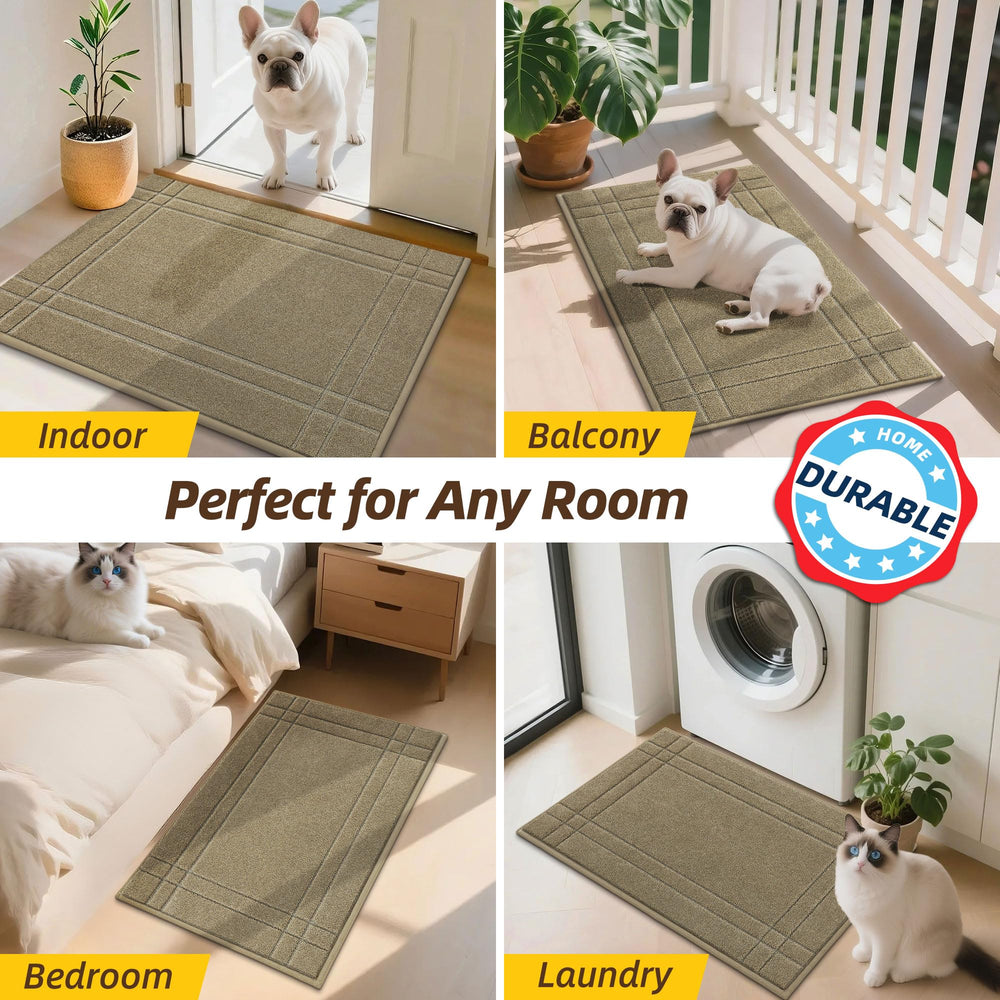 JSEI Door Mat 24x36 beige folded showing material