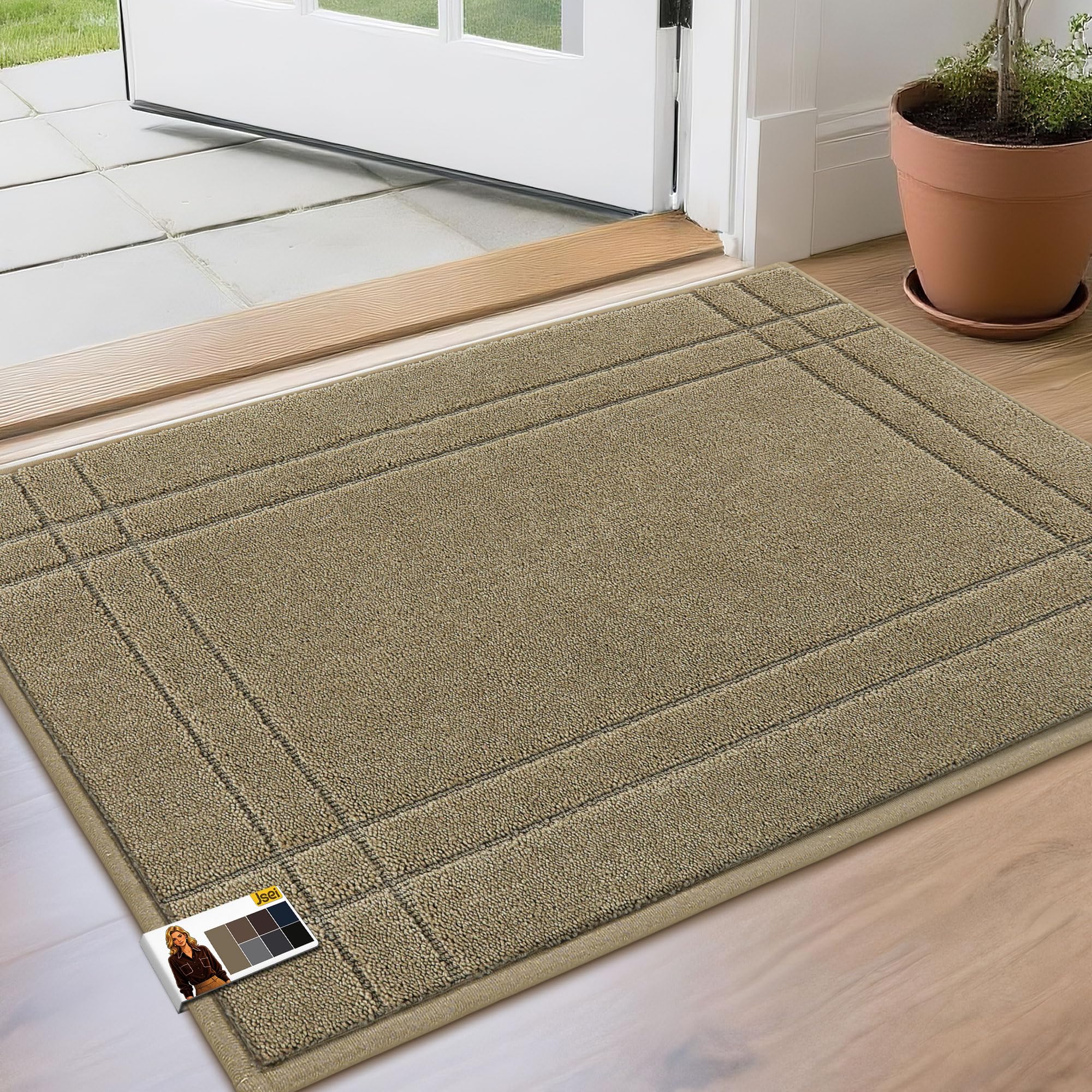 JSEI Door Mat 24x36 beige front view