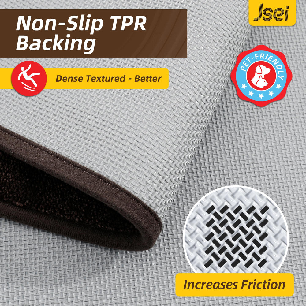 JSEI Door Mat 24x36 brown non-slip backing