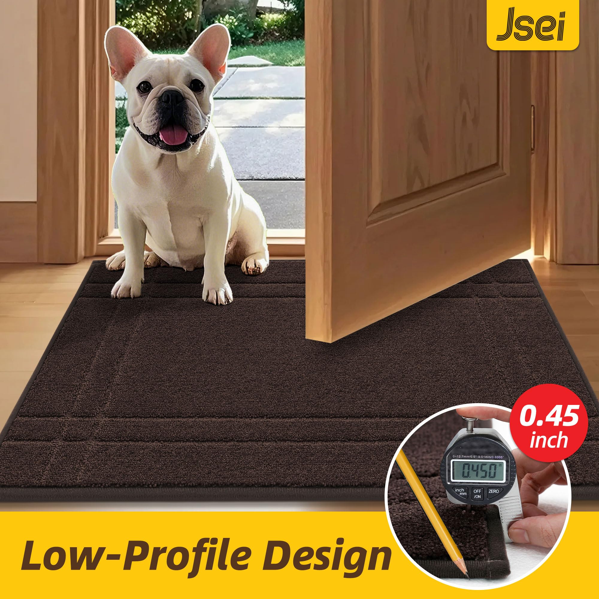 JSEI Door Mat 24x36 brown washing instructions