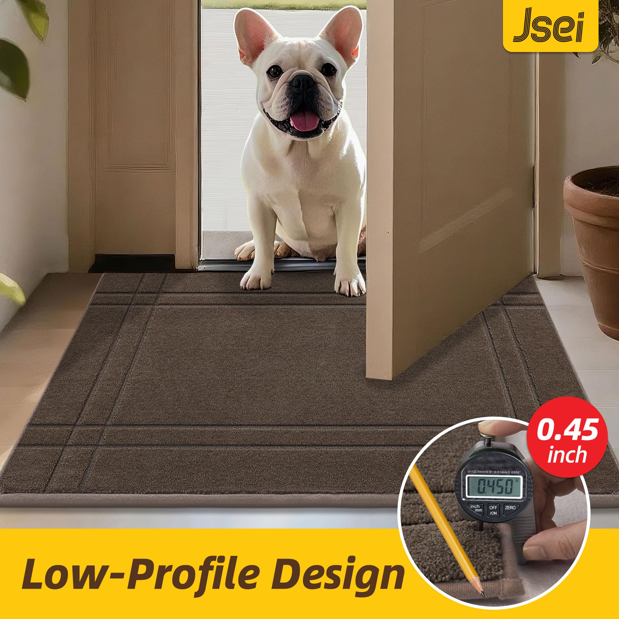 JSEI Door Mat 32x48 Light Brown backed with TPR material