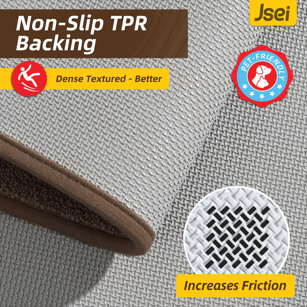JSEI Door Mat 32x48 Light Brown close-up of corner