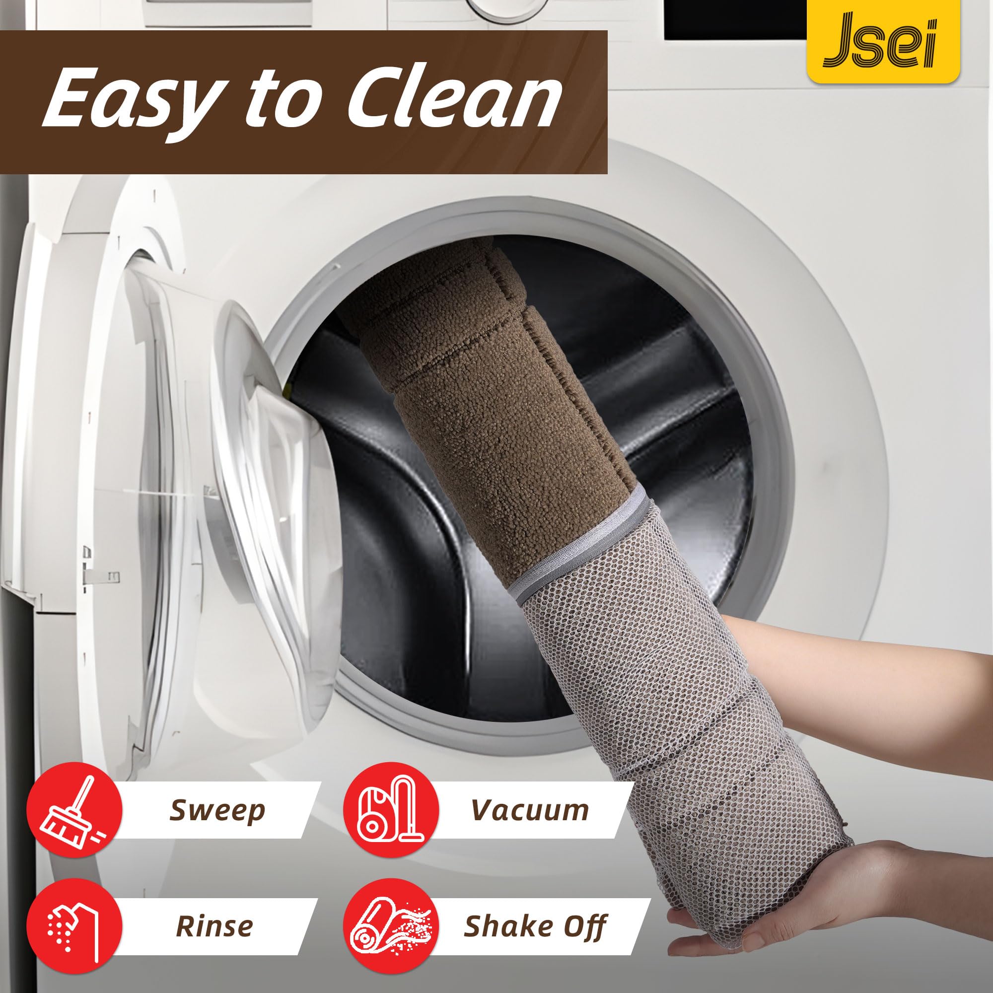 JSEI Door Mat 32x48 Light Brown on clean floor