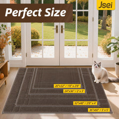 JSEI Door Mat 32x48 Light Brown side view
