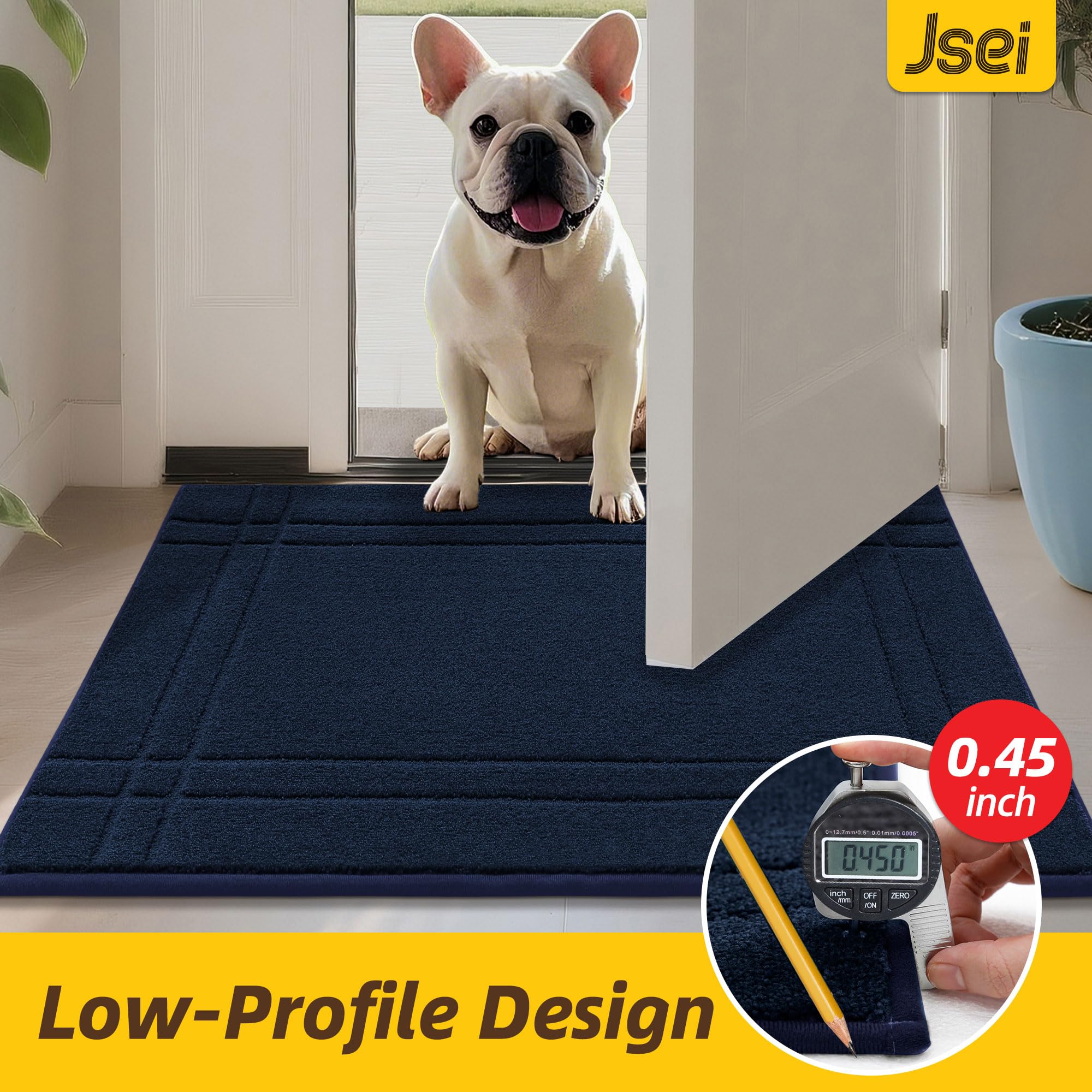 JSEI Door Mat 36x60 navy blue after washing