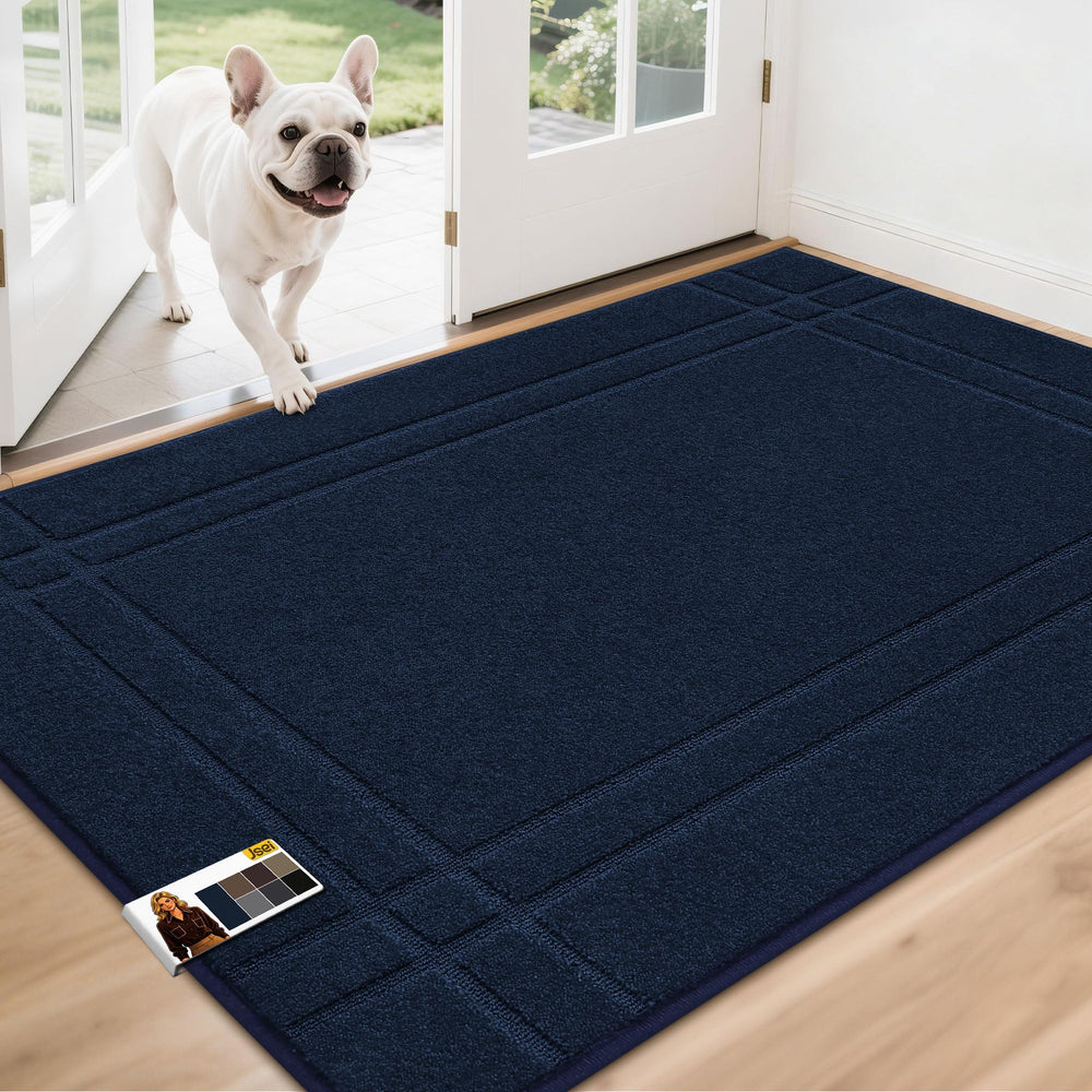 JSEI Door Mat 36x60 navy blue front view