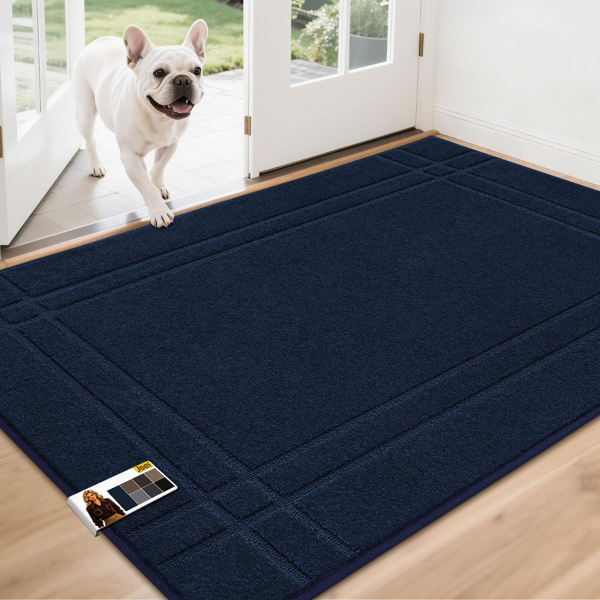 JSEI Door Mat 36x60 navy blue front view