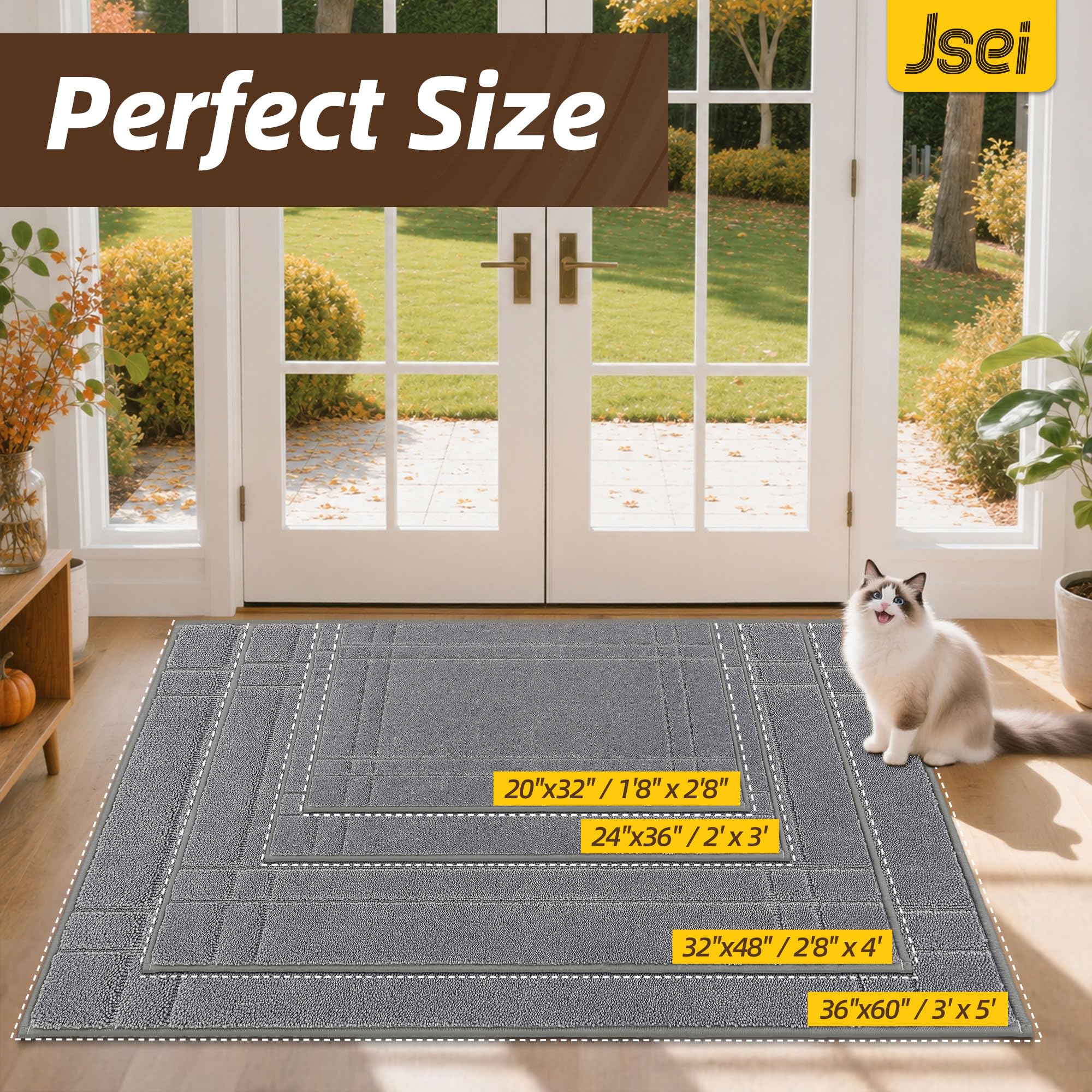 JSEI door mat showing absorbent surface detail