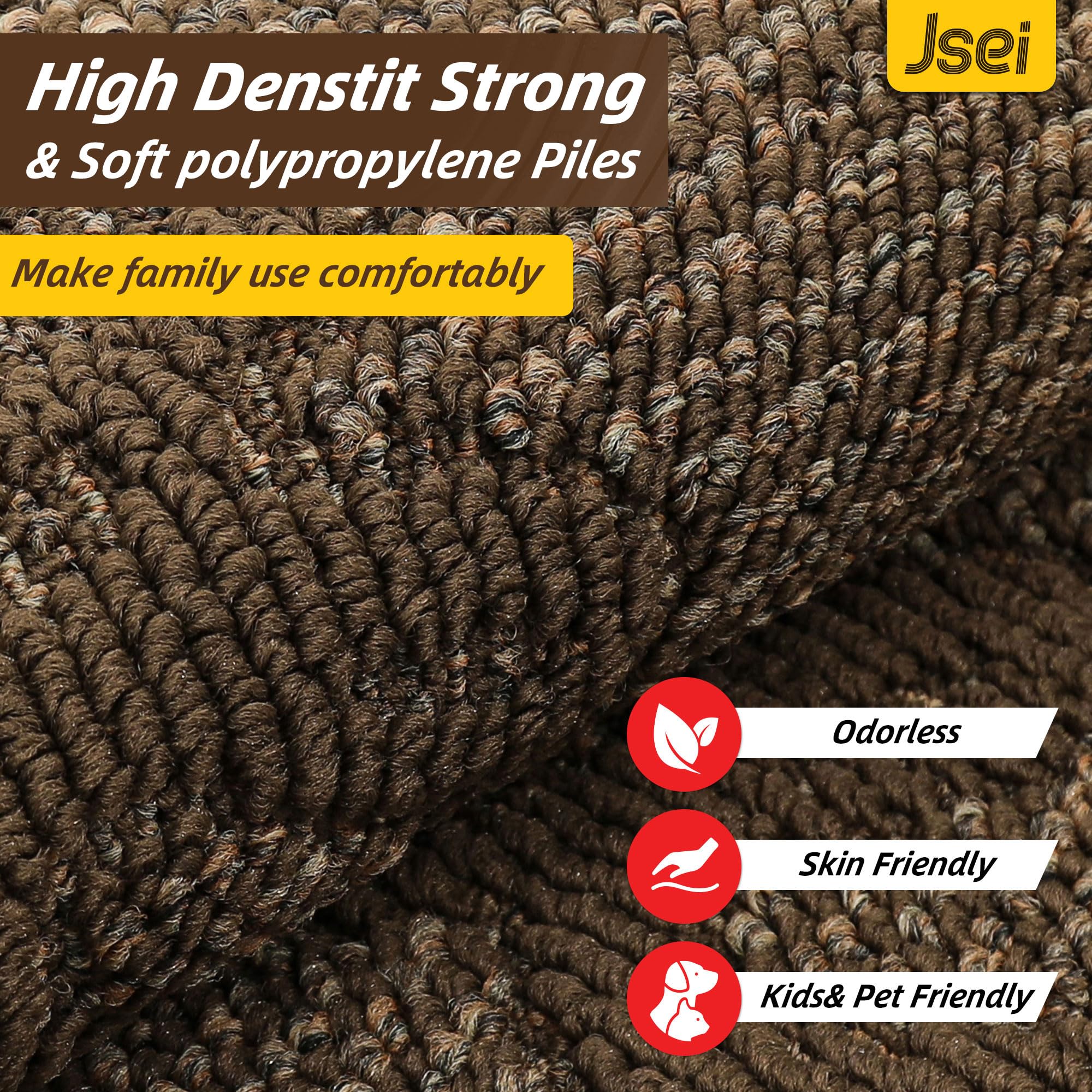 JSEI Welcome Door Mat being cleaned with a vacuum