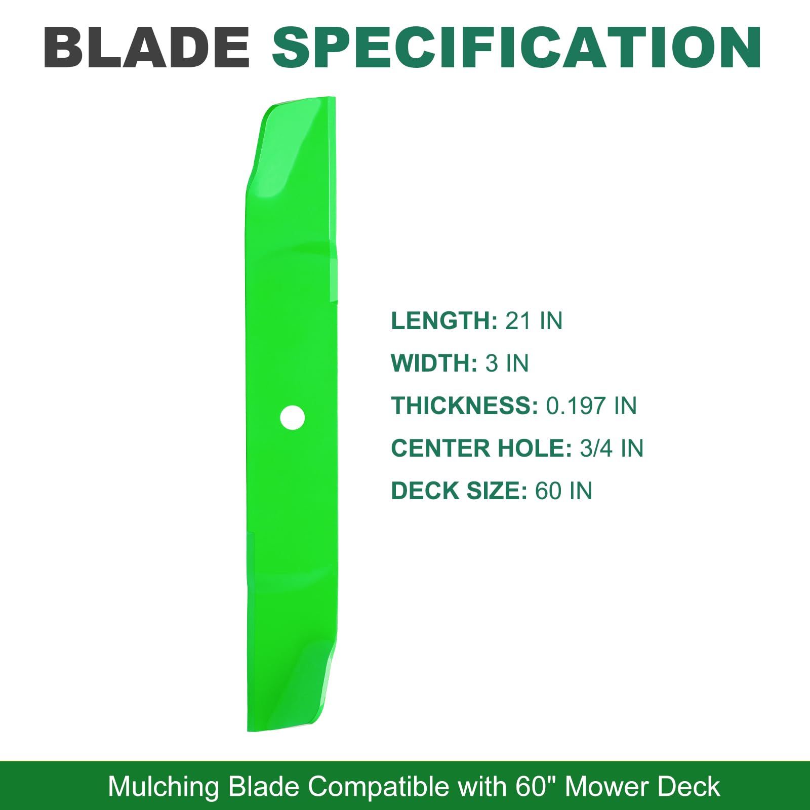 JSXDNWYJ 60-inch mulching blades side view