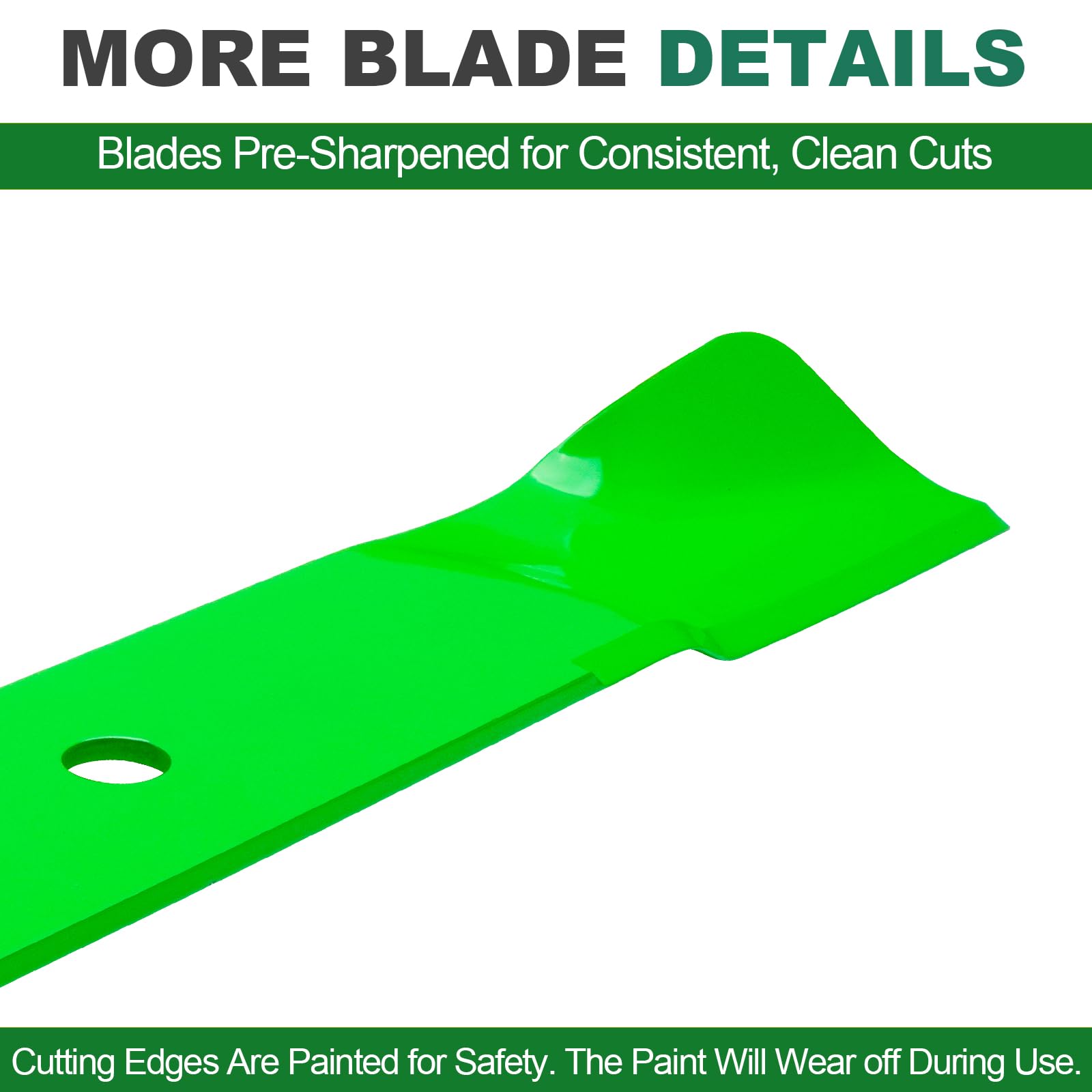 JSXDNWYJ blades showing blade length and thickness