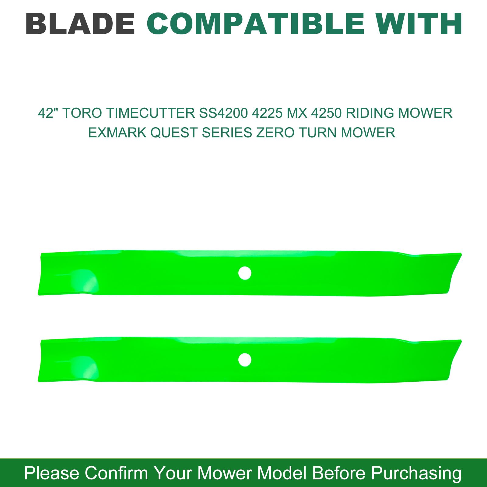 JSXDNWYJ mower blade with center hole detail