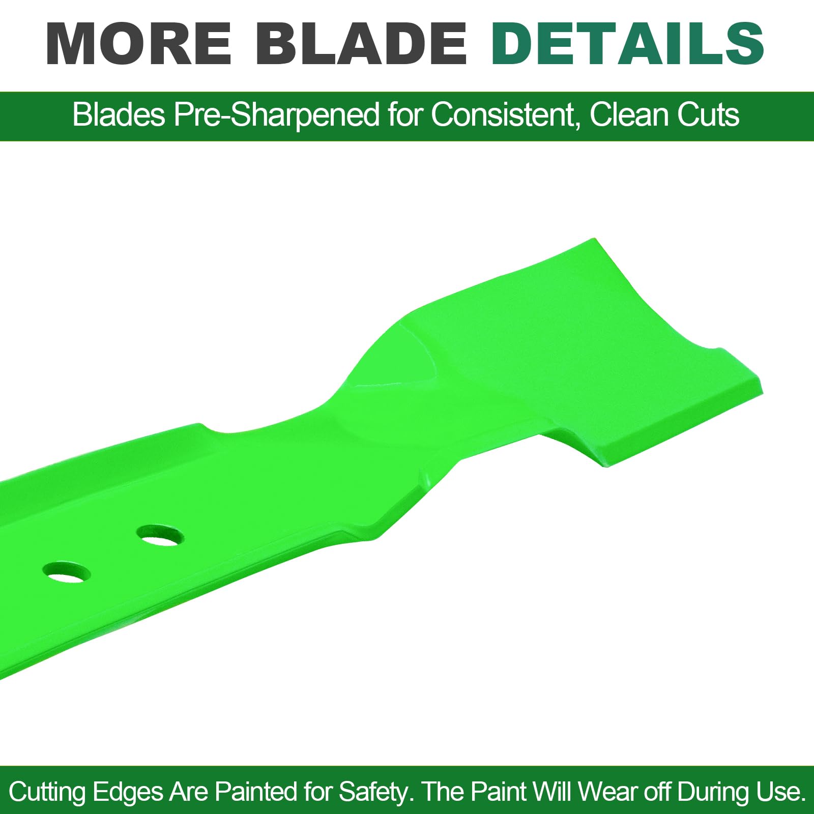 JSXDNWYJ Mulching Blade back view showing mounting hole