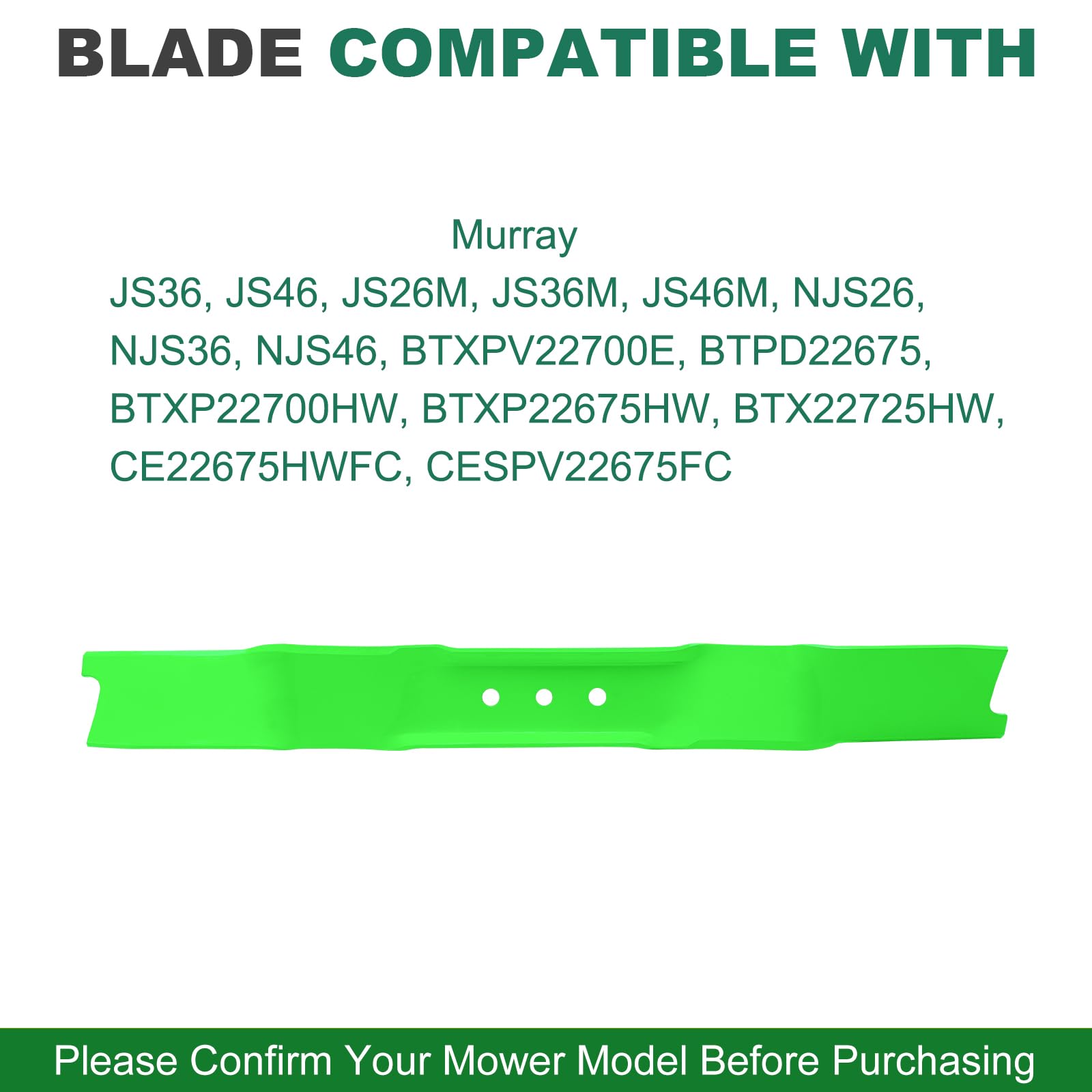 JSXDNWYJ Mulching Blade packaging with product information