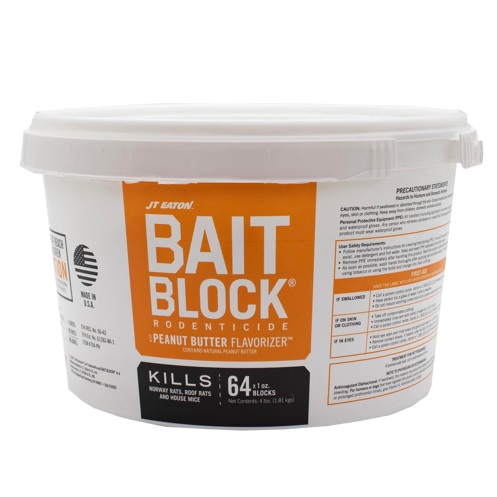 JT Eaton 704-PN Bait Block front view in pail