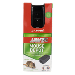 JT Eaton covered mouse trap front view, black