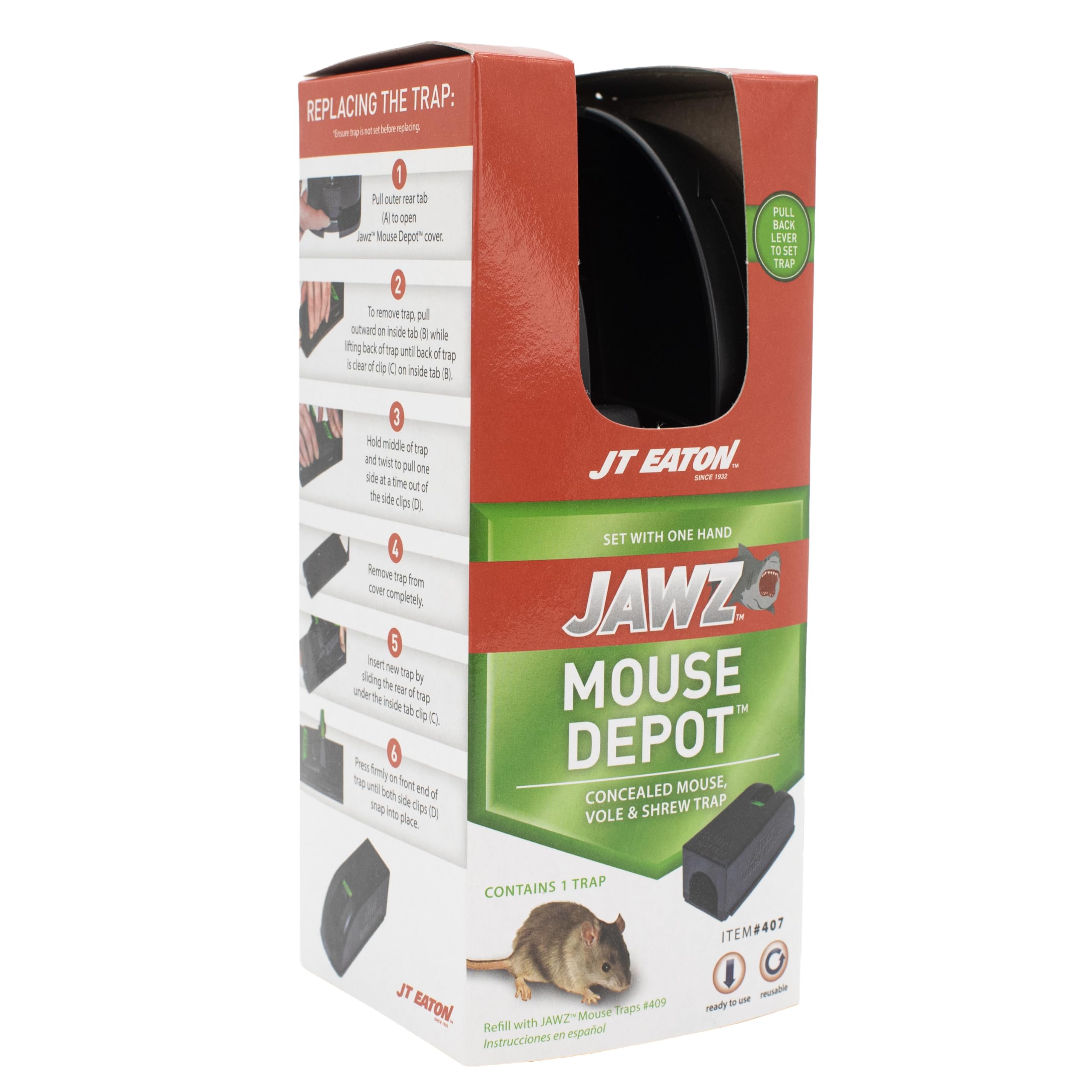 JT Eaton mouse trap in a kitchen setting