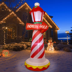 Juegoal 6 FT Christmas inflatable lighthouse front view
