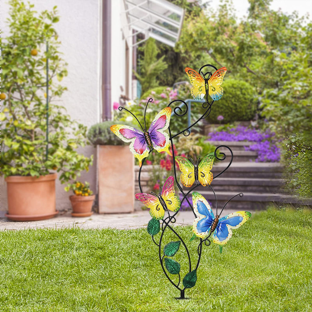 Juegoal Butterfly Garden Stake close-up showing vibrant colours