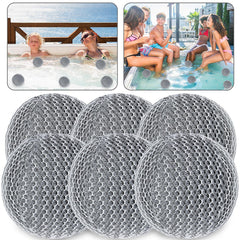 JULMELON 6 Pack Hot Tub Scum Absorber Balls, gray color