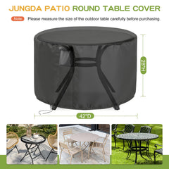 Jungda 42-inch patio cover with buckled straps detail