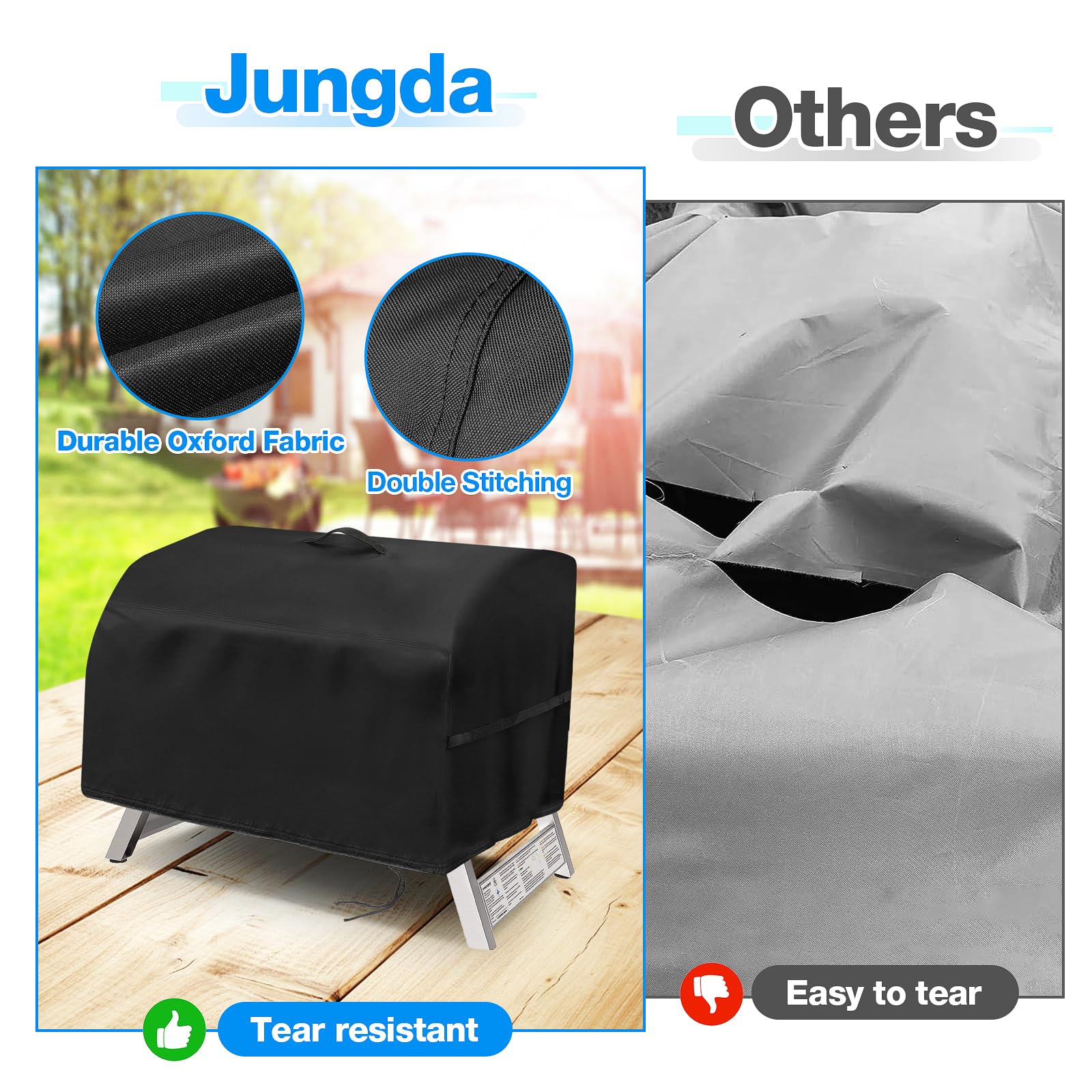 Jungda Grill Cover black colour with 600D Oxford material