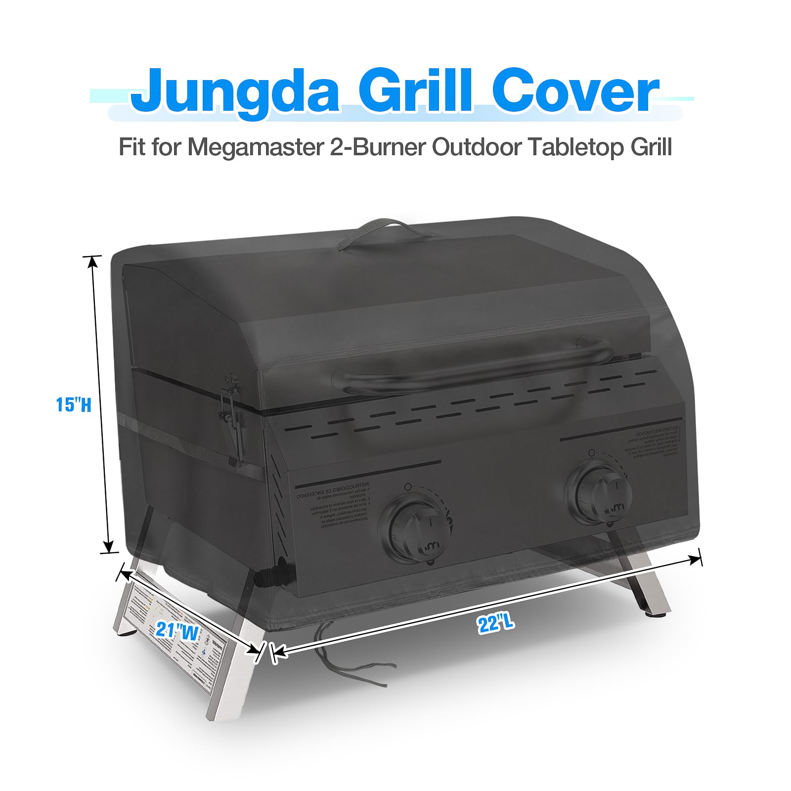 Jungda Grill Cover featuring adjustable drawstring