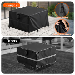 Jungda outdoor table cover showcasing secure windproof design