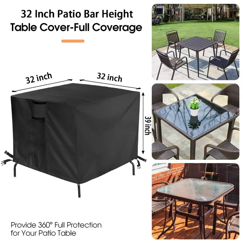 Jungda Outdoor Table Cover side view showing waterproof feature