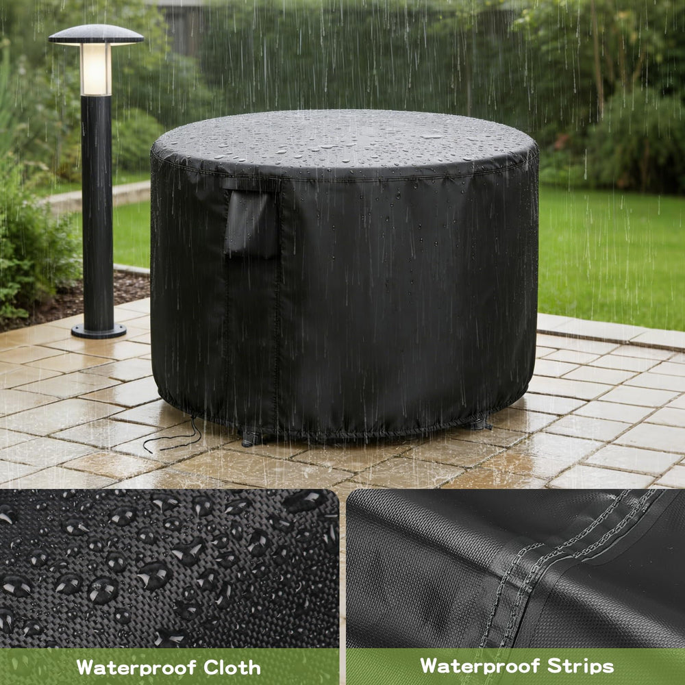 Jungda patio cover secured with buckled straps