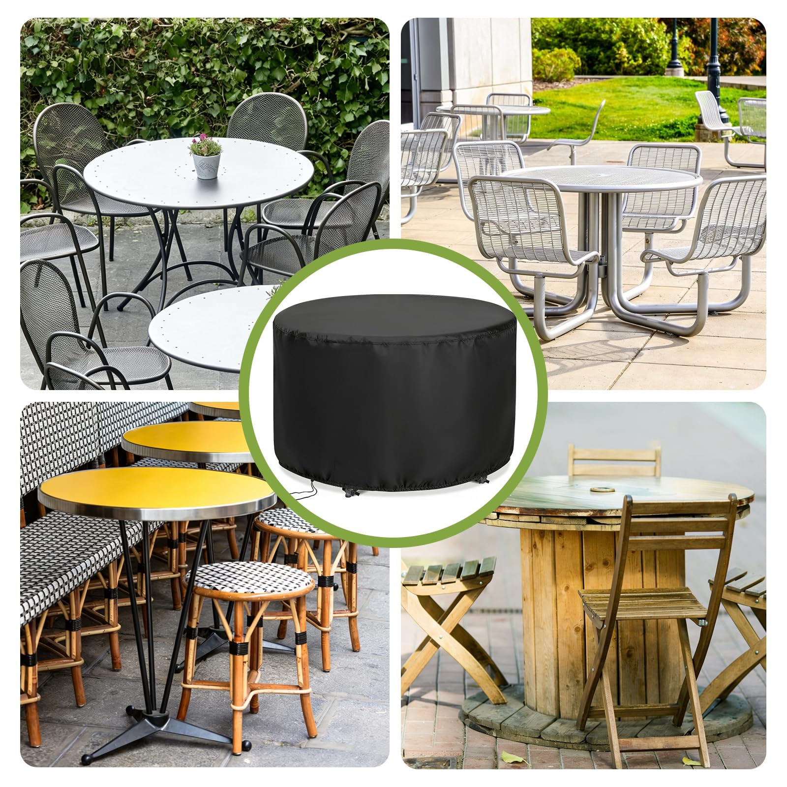 Jungda Round Patio Cover measuring 90 inches in diameter