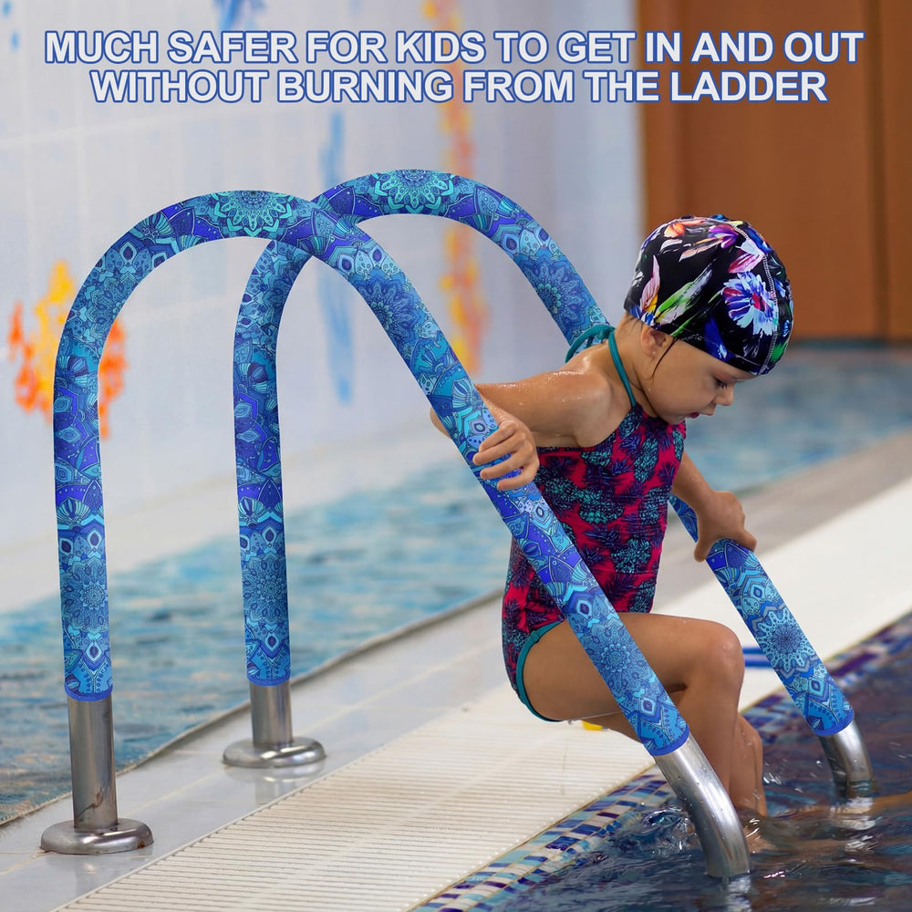 Junkin Pool Handrail Cover featuring slip-resistant texture