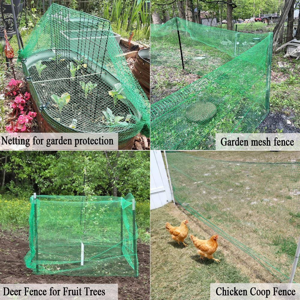 JUNKOGO Deer Fence Netting protecting vegetable garden