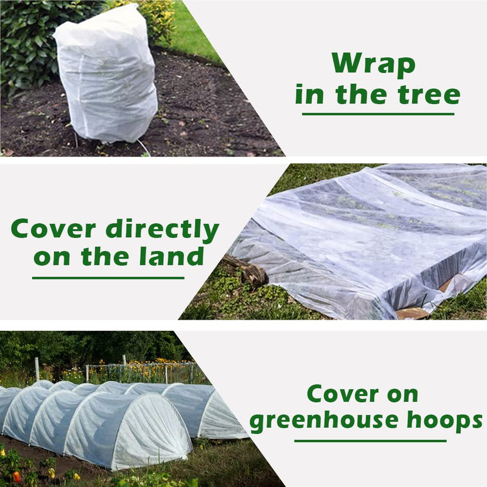 JUNKOGO Plant Freeze Protection Cover protecting fruit trees