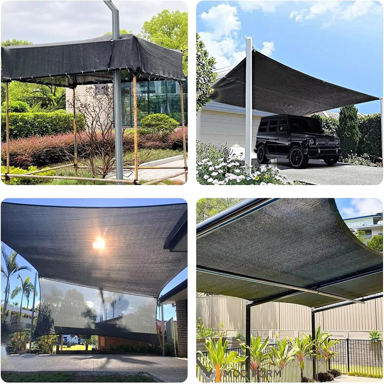 JUNKOGO shade cloth in use over a chicken coop