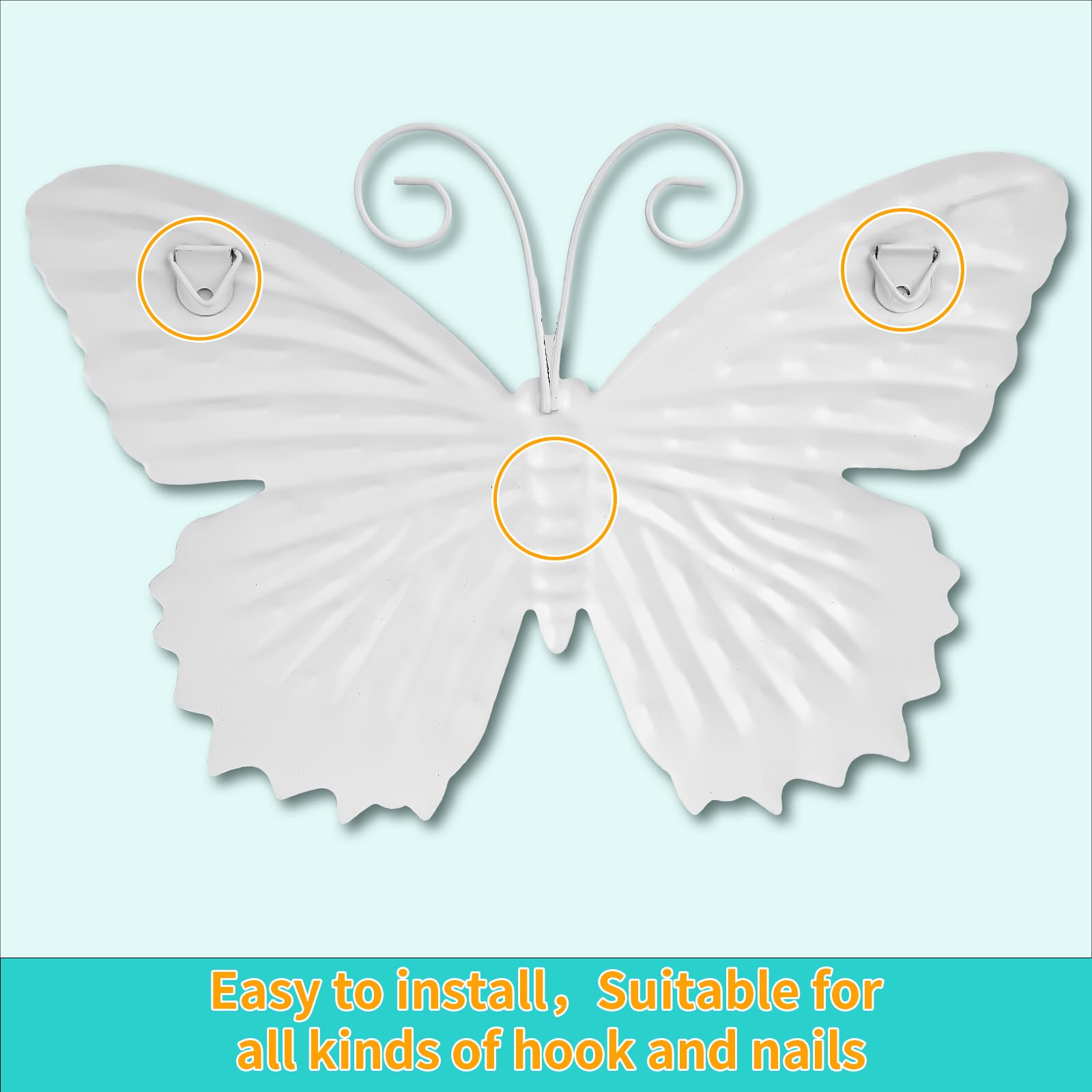 Junware butterfly wall art close-up showing handmade details