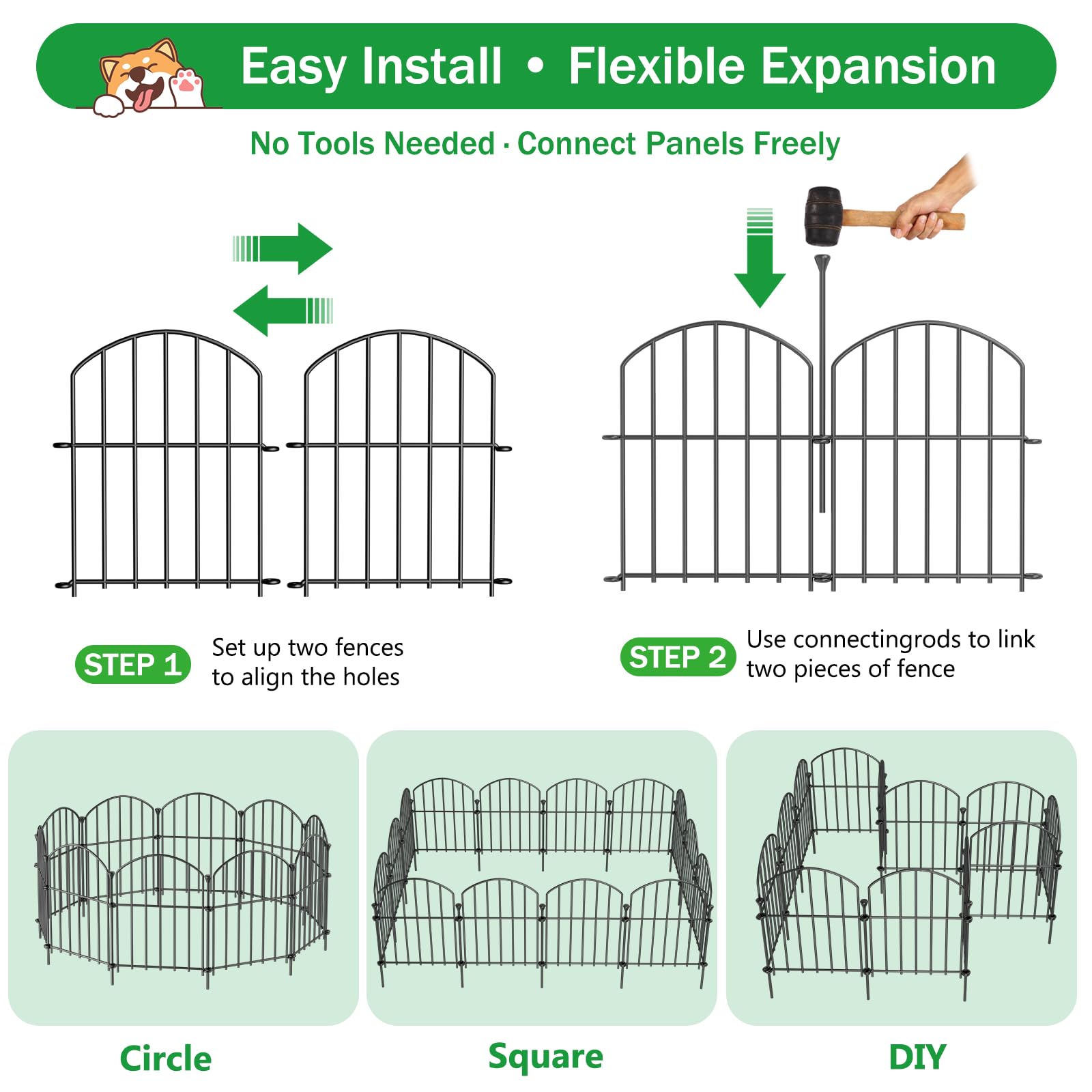 JUNYAO decorative garden fence panels in a garden setting
