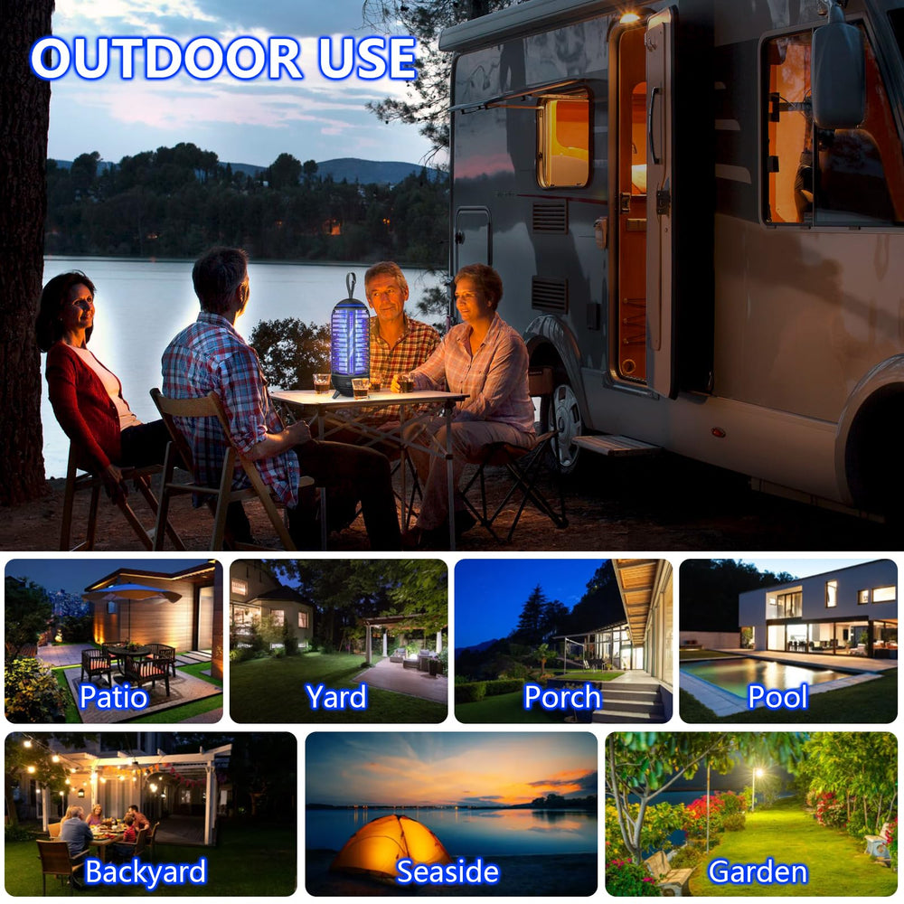 JUSENWDSL Cordless Bug Zapper package contents including charging cable