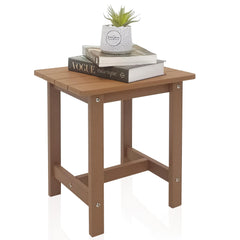 juserox Outdoor Side Table in teak colour front view