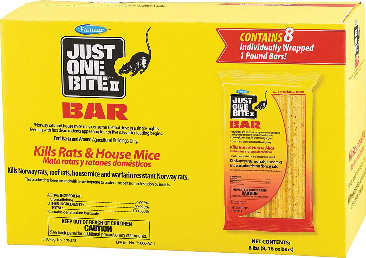 Just One Bite II Rodent Bait Cake Block front view