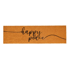 Juvale Coco Coir Large Door Mat front view with Happy Place lettering